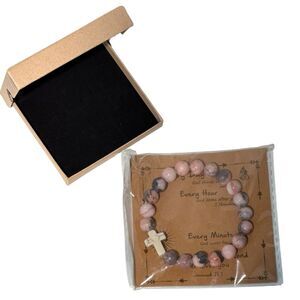 Christian Cross Bracelet Gift Set Cross Bracelet Scripture Card Jeremiah 31:3